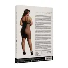 Ceļgala garuma mežģīņu un tīkliņa kleita – Plus size Foto 3