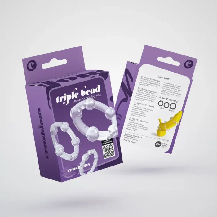 Triple Bead – Peenis võrude komplekt – läbipaistev