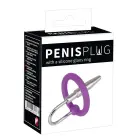 PPlug with a silicone glans ring and urethral dilator – Purple — Photo 1