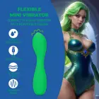 Loveline Mini Flexible Vibrator Green Bliss – компактный гибкий силиконовый вибратор – зелёный — Фото 6