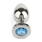 Jeweled Butt Plug – M – Blue — Photo 4