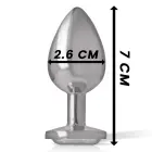 INTENSE White Heart Aluminum Metal Plug S – Decorative Crystal Base — Photo 4