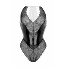 Christine le Duc Gianna – wetlook body, deep V neck, lace front & back – black – S/M — Photo 4