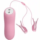 Baile Romantic Wave – adjustable vibrating nipple clamps with electro-stimulation – black — Photo 1