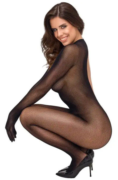 Fantasy by Cottelli tīkliņa catsuit – melns – S/L Foto 3