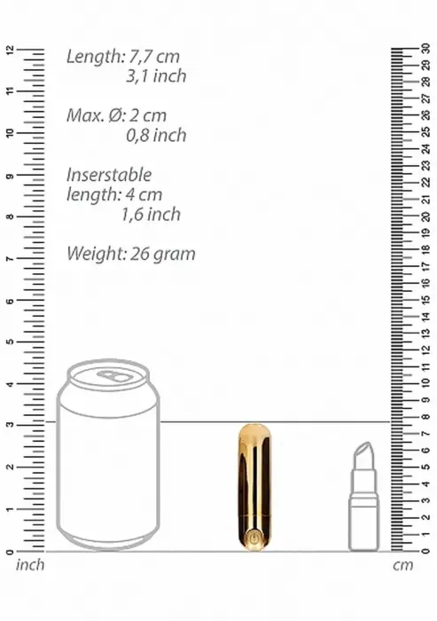 10 greičių įkraunamas kulkos vibratorius – geltonas Photo