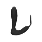 E-stim Vibrating Butt Plug Cockring – Black — Photo 4