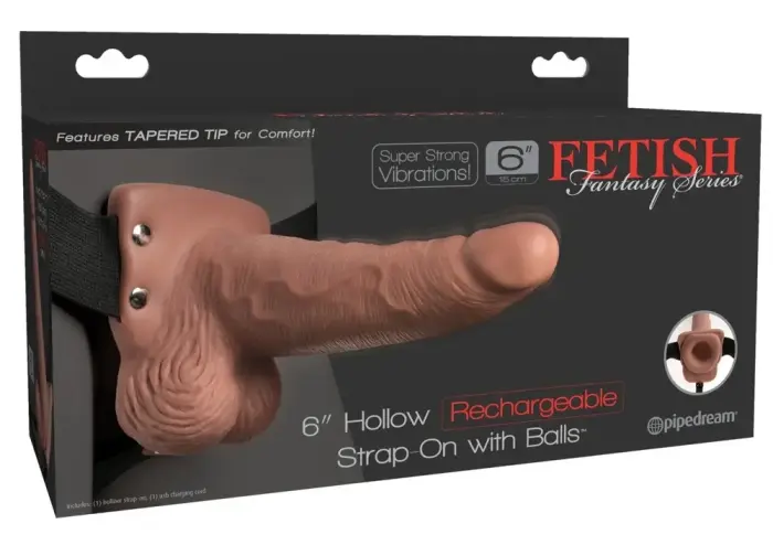 Fetish Fantasy Series FF6 полый страпон-вибродилдо – 17.8 cm (7″)