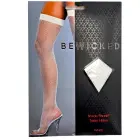 Be Wicked neilona tīkliņa zeķes līdz augšstilbam – baltas – One Size — Foto 4