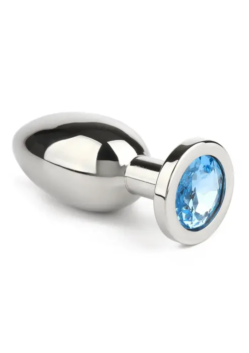 Jeweled Butt Plug – L – Blue