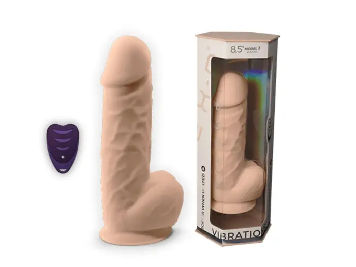Model 1 realistiškas vibratorius su nuotolinio valdymo pultu – 21.5 cm (8.5″) – kūno spalva