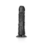 Izliekts reālistisks dildo ar piesūcekni – 15.5 cm (6″) – Melns Foto 2