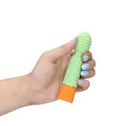Ribbed Mini Vibrator – Green — Photo 9