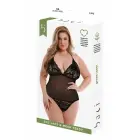 Baci Eco mežģīņu un tīkliņa bodijs – melns – Queen Size — Foto 1