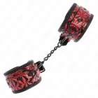 KINK Diamond Pattern Adjustable Wrist Restraints – Dark Red — Photo 2