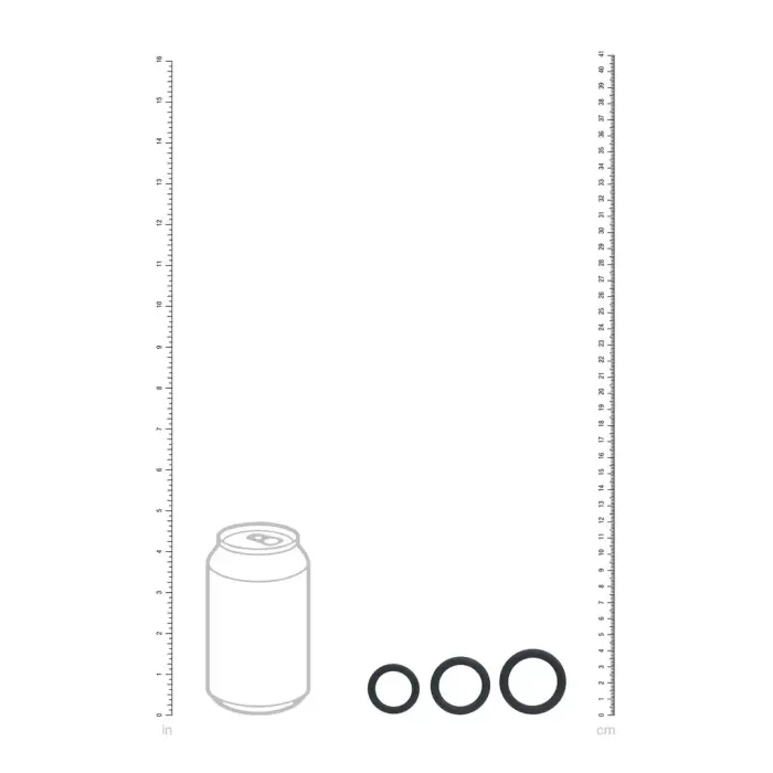 LEVELZ Classic silikona dzimumlocekļa gredzenu komplekts – 3 gab. – melns Foto 4