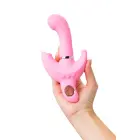 JOS Twistme кролик-вибратор с клиторальным стимулятором – 19.5 cm – розовый — Фото 8