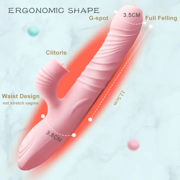 Wibrator-Fanny USB vibrators – rozā Foto 9