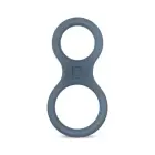 Boners Silicone Cock Ring and Ball Stretcher - Grey Photo