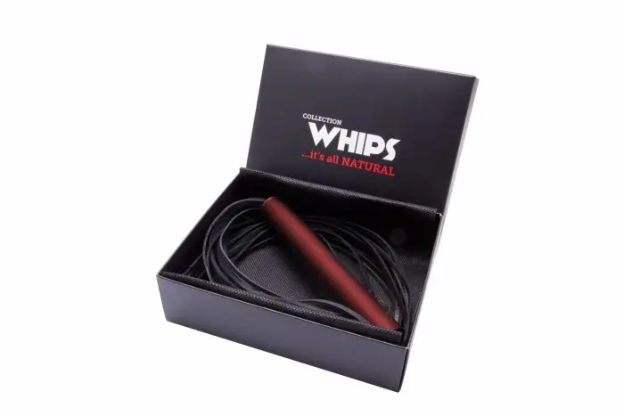 WHIPS dabīgās ādas šauta – sarkana – 60 cm