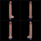 LoveToy Real Softee – įkraunamas vibruojantis silikoninis dildo – 26,7 cm (10,5 colio) — Nuotrauka 16