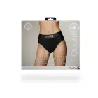 Shots Ouch! Vibrating Strap-On Panty – трусики-стринги для страпона с O-кольцом – чёрные – XS/S — Фото 3