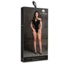 Leda XIII bodijs ar krustotām kakla lencītēm un atsegtiem pleciem – melns – Plus size Foto 1