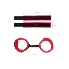 Anonymo handcuffs, velour, red, 29 cm Foto 5