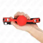 KINK silikona bumbiņas knevelis – sarkans – 4 cm — Foto 4