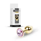 Plug-Jewellery Gold анальная пробка с розовым камнем – 7 cm (2.8″) — Фото 10