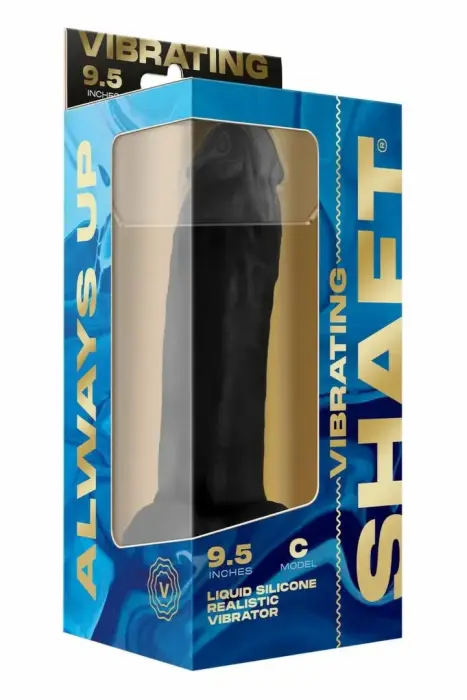 SHAFT Vibrating Model C реалистичный вибратор – 24 см (9.5″) – черный