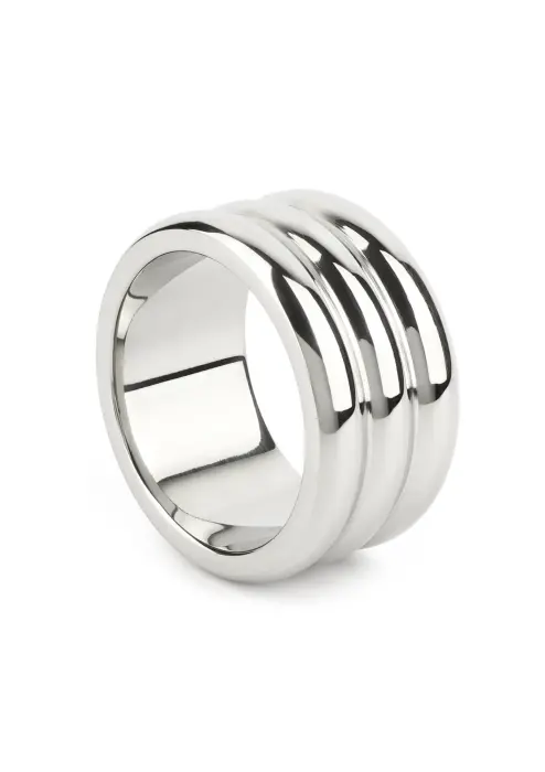 Mr. Steel Elegant Deep dzimumlocekļa gredzens – 4 cm (1.6″) – sudraba