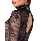 Noir Lace Bodysuit with Choker and Open Crotch – Black – M — Photo 6