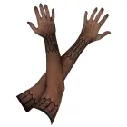 Cottelli Collection Net Gloves S-L - Black — Photo 5