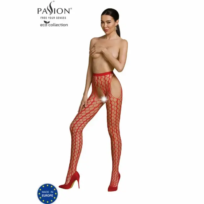 PASSION ECO S007 Red Bodysuit – One Size