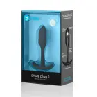 B-Vibe Snug Plug 1 – Analinis kištukas su svoriu pradedantiesiems – Juodas — Nuotrauka 2
