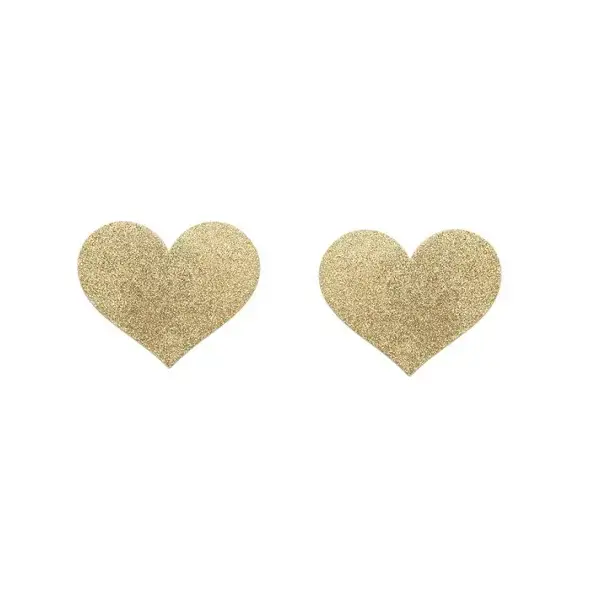Bijoux Indiscrets Flash Heart – reusable body stickers – gold