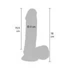Вибрирующий дилдо – 18 cm (7″) – телесный — Фото 2