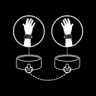 Fetish Submissive наручники из искусственной кожи с неопреновой подкладкой, регулируемые – чёрные — Фото 9