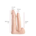 Dildorama 515 Line двойной дилдо телесного цвета – 20 cm (8″) – Телесный — Фото 3