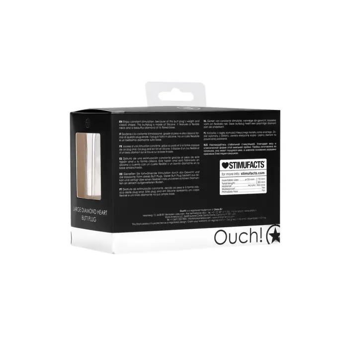 Dimanta sirds anālais spraudnis – L – Melns Foto 2