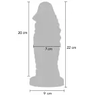 Devil Monster dildo – 23 cm (9″) – Melns — Foto 2
