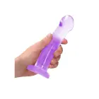 Nereālistisks dildo ar piesūcekni – 17 cm (7″) – Violets — Foto 4