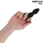 Addicted Toys silikoninis analinis kištukas S 10.3 cm – rutulio formos – juodas — Nuotrauka 6
