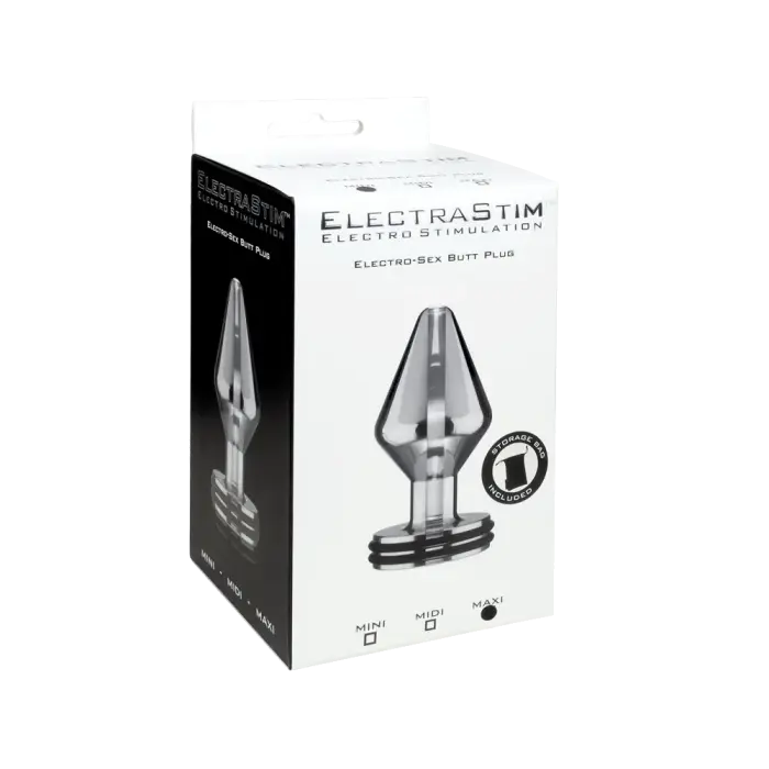 Maxi Classic Electro Butt Plug – L – 8.5 cm – Black Photo