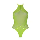 Neon Green Halter Neck Bodysuit – Plus Size — Photo 5