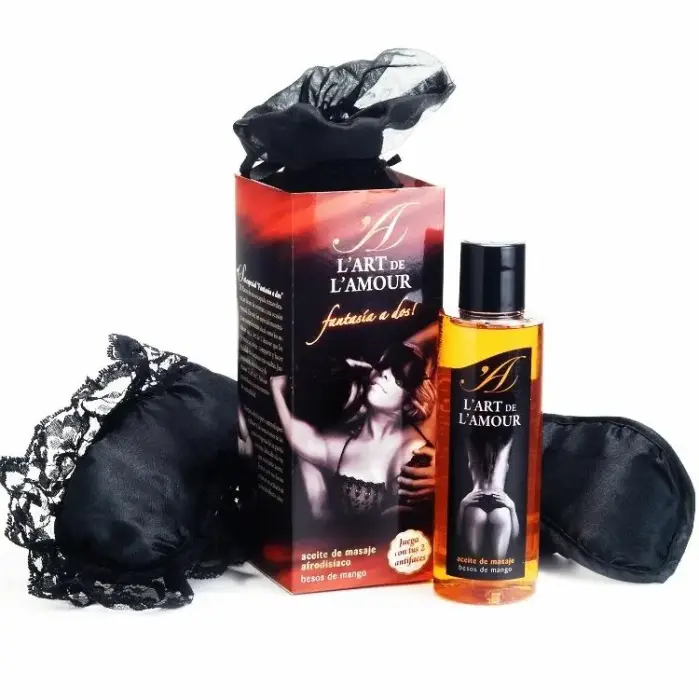 Extase Sensual Special Fantasy couples set – 2 masks + mango massage oil 100 ml