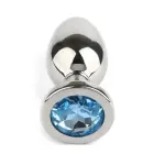 Jeweled Butt Plug – L – Blue — Photo 4