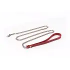 Crazy Horse Leather Leash – Red — Photo 1