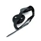 Black Leather Blindfold with Adjustable Eye Patches Foto 3